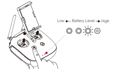 dji - PHANTOM 3 - Controleer batterijniveaus stap 2 Controleer batterijniveaus stap 2
