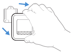 Honeywell - T6 Pro - Trek om de thermostaat van de UWP te verwijderen. Trek om de thermostaat van de UWP te verwijderen.
