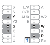 Honeywell - T6 Pro - Aanduidingen bedradingsaansluitingen Aanduidingen bedradingsaansluitingen