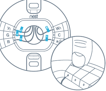 Nest - Thermostat E - Sluit draden aan Stap 1 Sluit draden aan Stap 1