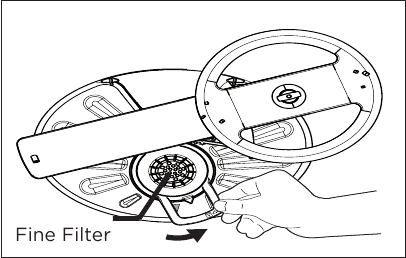 Frigidaire - Vaatwasser - Reinig het Cilindervormige Fijne Filter Stap 1 Reinig het Cilindervormige Fijne Filter Stap 1