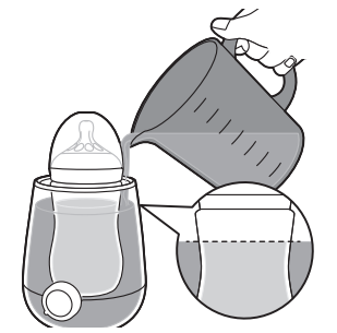 Philips - AVENT SCF355 - De flessenwarmer gebruiken om melk te verwarmen Stap 3 De flessenwarmer gebruiken om melk te verwarmen Stap 3