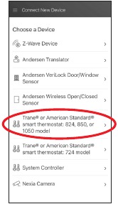 Trane - XL824 - Trane Home Registratie Stap 3 Trane Home Registratie Stap 3