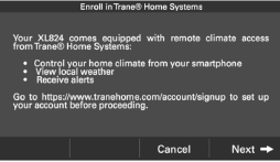 Trane - XL824 - Trane Home Registratie Stap 6 Trane Home Registratie Stap 6