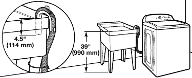 Amana - NTW4516FW3 - Afvoersysteem met wasbak Afvoersysteem met wasbak