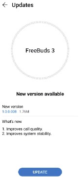 Huawei - FreeBuds 3 - Software-update stap 3 Software-update stap 3