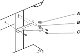 KitchenAid - KRFC300ESS - Onderste scharnieren Onderste scharnieren