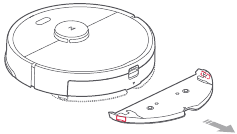 Roborock - S5 Max - Verwijder de dweilhouder Verwijder de dweilhouder