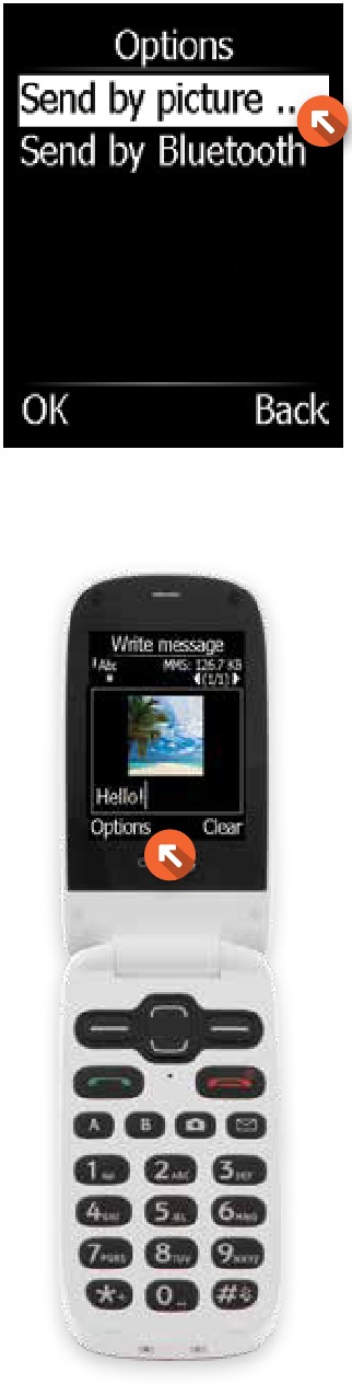 Consumer Cellular - DORO PhoneEasy 626 - SMS- EN MMS-BERICHTEN MAKEN EN VERZENDEN Stap 2 SMS- EN MMS-BERICHTEN MAKEN EN VERZENDEN Stap 2