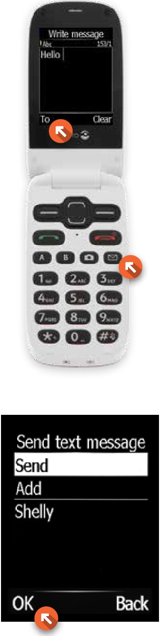 Consumer Cellular - DORO PhoneEasy 626 - SMS- EN MMS-BERICHTEN MAKEN EN VERZENDEN Stap 1 SMS- EN MMS-BERICHTEN MAKEN EN VERZENDEN Stap 1