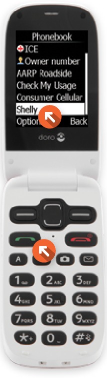Consumer Cellular - DORO PhoneEasy 626 - EEN CONTACT ZOEKEN EEN CONTACT ZOEKEN