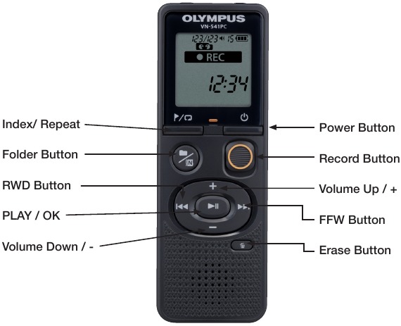Olympus - VN-541PC - Overzicht Overzicht