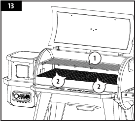 Pit Boss - 1150 PRO Series - DE KOOKCOMPONENTEN INSTALLEREN De kookcomponenten installeren