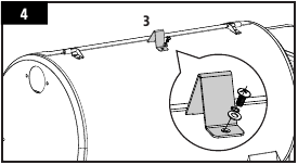 Pit Boss - 1150 PRO Series - DE DEKSELSTOPPER VASTZETTEN De dekselstopper vastzetten