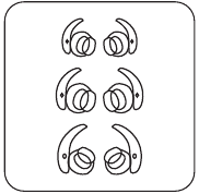 Vava - Moov 28 - Oorhaken (twee zijn op de hoofdtelefoon gemonteerd) Oorhaken (twee zijn op de hoofdtelefoon gemonteerd)