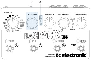 TC Electronic - FLASHBACK X4 - Delay time knop / Subdivision selector switch Delay time knop / Subdivision selector switch