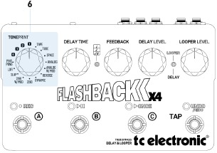 TC Electronic - FLASHBACK X4 - Delay type selector Delay type selector