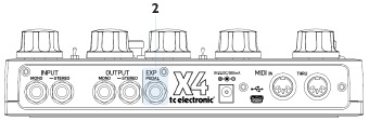 TC Electronic - FLASHBACK X4 - Ingang expressiepedaal Ingang expressiepedaal