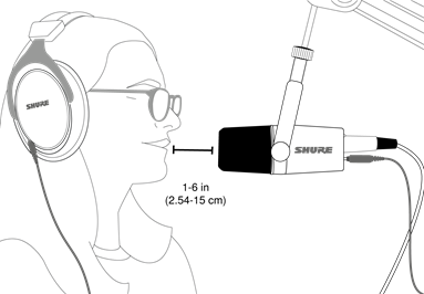 Shure - MV7 - Auto Level Mode dichtbij Auto Level Mode dichtbij