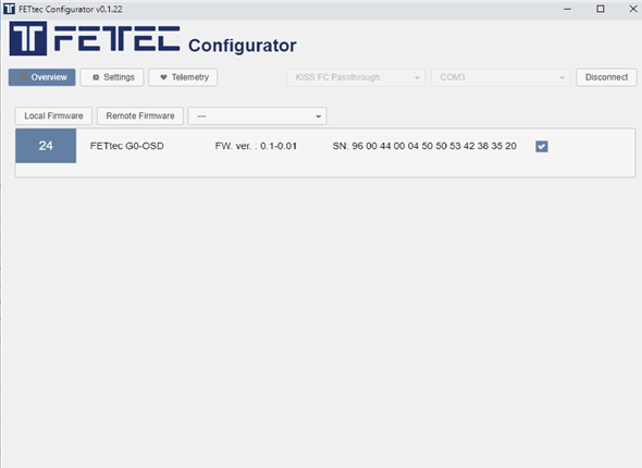 FETtec - OSD Board - OSD-firmware OSD-firmware