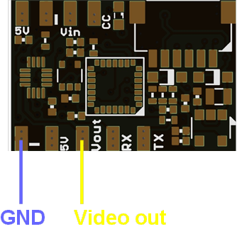 FETtec - OSD Board - VTX-aansluiting VTX-aansluiting