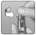 OneTouch - Ultra Mini - Prikken en bemonsteren vanaf uw vingertop Stap 3 Prikken en bemonsteren vanaf uw vingertop Stap 3