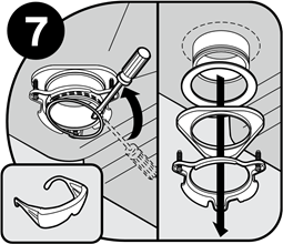 InSinkErator - Evolution Series - Verwijdering van oude afvalvermaler - Stap 6 Verwijdering van oude afvalvermaler - Stap 6