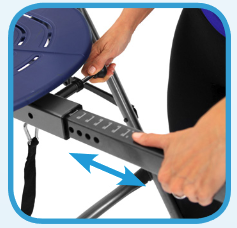 Teeter Hang Ups - ComforTrak EP-560 - Hoofdas: Bepaal een Hoogte Instelling Hoofdas: Bepaal een Hoogte Instelling