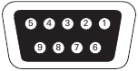 Eaton - 9130 - Figuur 22. RS 232-communicatiepoort (DB-9-connector). Figuur 22. RS 232-communicatiepoort (DB-9-connector).
