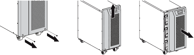 Eaton - 9130 - Afbeelding 27. De voorklep van de UPS verwijderen. Afbeelding 27. De voorklep van de UPS verwijderen.