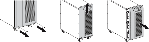 Eaton - 9130 - Afbeelding 5. De voorkant van de UPS verwijderen. Afbeelding 5. De voorkant van de UPS verwijderen.