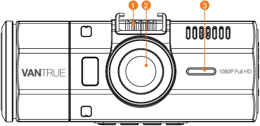 Vantrue - OnDash N2 Pro - Camera overzicht stap 1 Camera overzicht stap 1