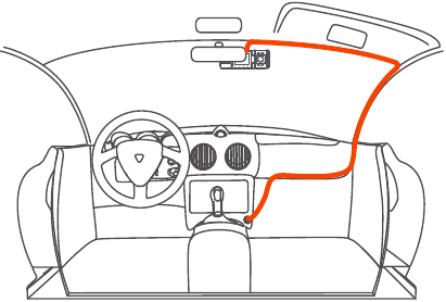 Vantrue - OnDash N2 Pro - De camera op uw voorruit installeren stap 3 De camera op uw voorruit installeren stap 3