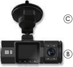 Vantrue - OnDash N2 Pro - VANTRUE® N2 Pro dubbele dashcam/zuignapbevestiging VANTRUE® N2 Pro dubbele dashcam/zuignapbevestiging