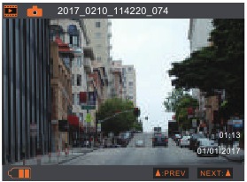 Vantrue - OnDash N2 Pro - Video's/foto's bekijken op de camera stap 2 Video's/foto's bekijken op de camera stap 2