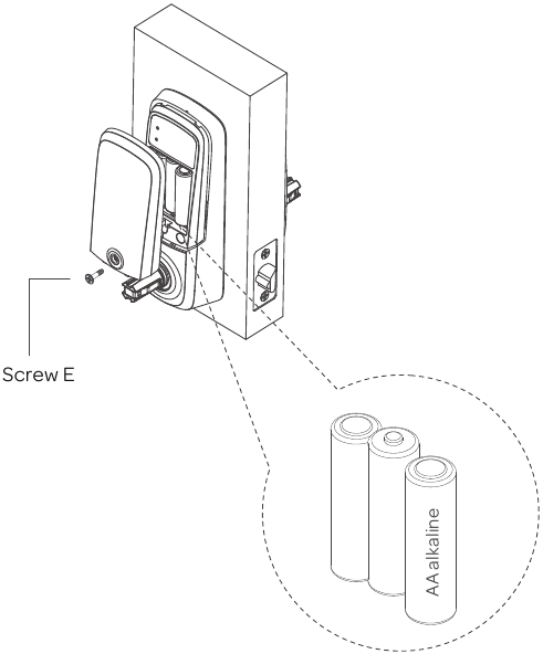 U-Tec - Ultraloq UL3 - Batterijen plaatsen Batterijen plaatsen