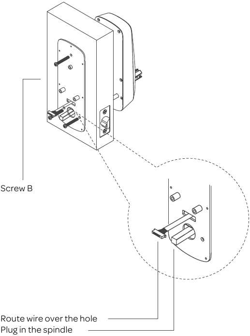 U-Tec - Ultraloq UL3 - Binnenmontageplaat installeren Binnenmontageplaat installeren