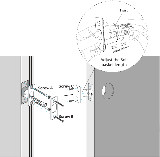 U-Tec - Ultraloq U-Bolt Pro - Installatiehandleiding stap 2 Installatiehandleiding stap 2
