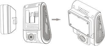Viofo - A119 V3 - Installeer de bevestiging stap 1 Installeer de bevestiging stap 1