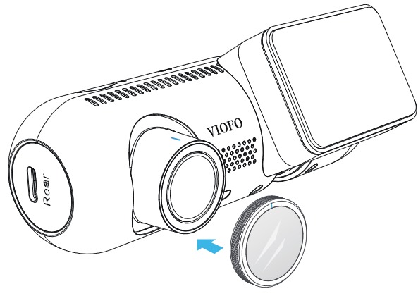 Viofo - T130 - Install Optional Accessories - Install CPL Step 1 Installeer optionele accessoires - Installeer CPL Stap 1
