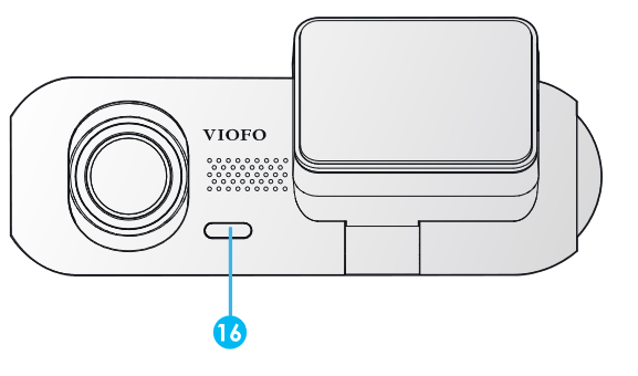 Viofo - T130 - Productdiagram - Camera aan de voorkant (hoofdeenheid) Aanzicht 3 Productdiagram - Camera aan de voorkant (hoofdeenheid) Aanzicht 3
