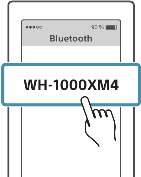 Sony - WH-1000XM4 - Bluetooth-verbinding maken Stap 5 Bluetooth-verbinding maken Stap 5