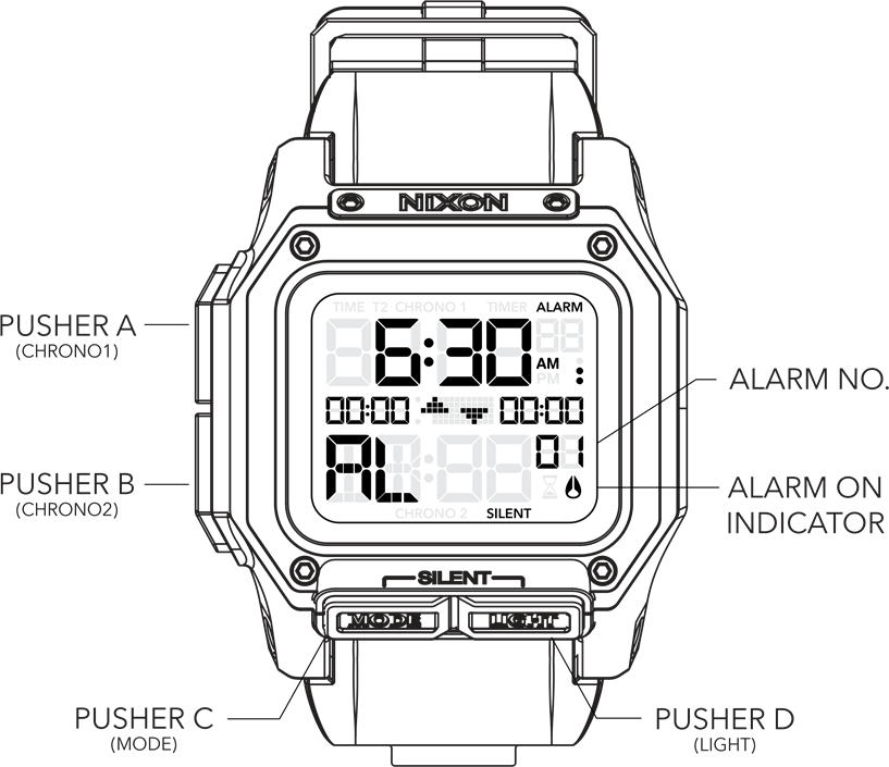 NIXON - Regulus - ALARM MODUS ALARM MODUS