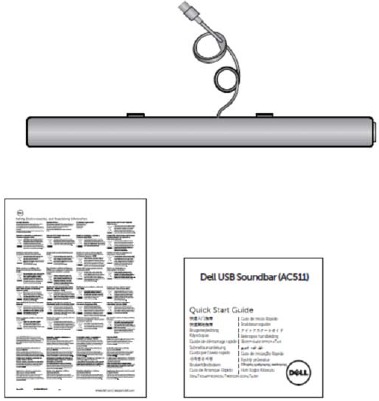 Dell - AC511 - Uw Dell USB-soundbar instellen Stap 1 Uw Dell USB-soundbar instellen Stap 1