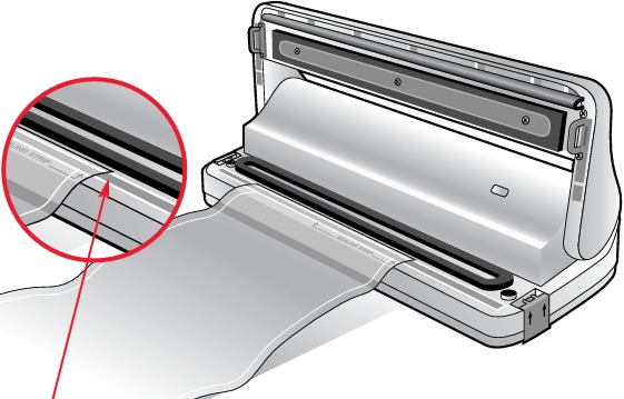 FoodSaver - Vac 550 - Een op maat gemaakte zak maken met FoodSaver-rollen stap 2 Een op maat gemaakte zak maken met FoodSaver-rollen stap 2