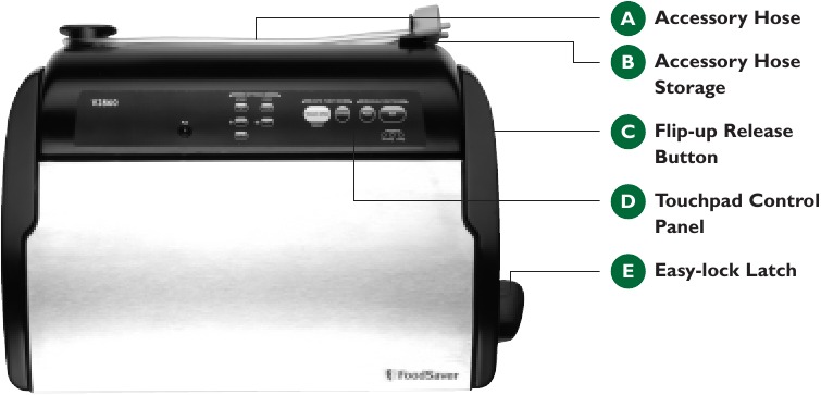 FoodSaver - V2860 - Kenmerken van uw FoodSaver-apparaat Stap 1 Kenmerken van uw FoodSaver-apparaat Stap 1