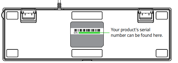 Razer - Huntsman Elite - Serienummerlabel Serienummerlabel