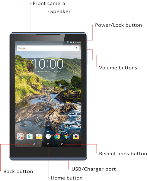 Verizon - Ellipsis 8HD - Over uw tablet Voorkant Over uw tablet Voorkant
