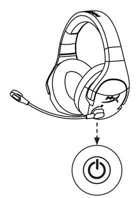 HYPERX - Cloud Stinger Wireless HX-HSCSW-BK - Headset en draadloze adapter handmatig koppelen Stap 2 Headset en draadloze adapter handmatig koppelen Stap 2