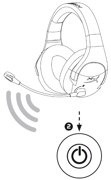 HYPERX - Cloud Stinger Wireless HX-HSCSW-BK - Gebruik met Nintendo Switch Stap 2 Gebruik met Nintendo Switch Stap 2